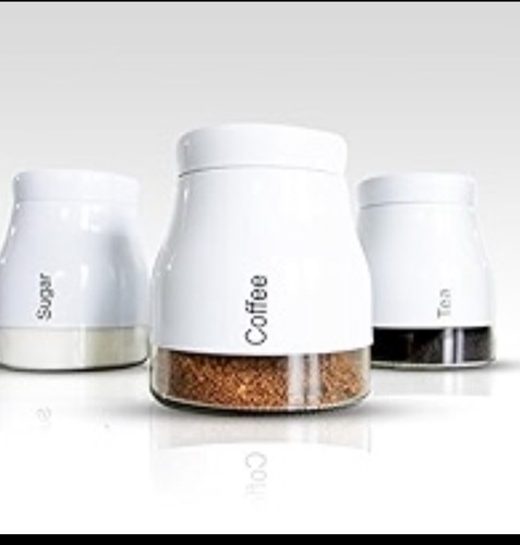 Tea coffee sugar canisters set - coffee,