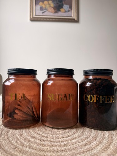 Tea coffee sugar canisters - coffee,