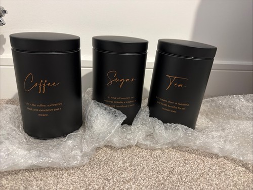 Tea coffee sugar canisters - coffee, set