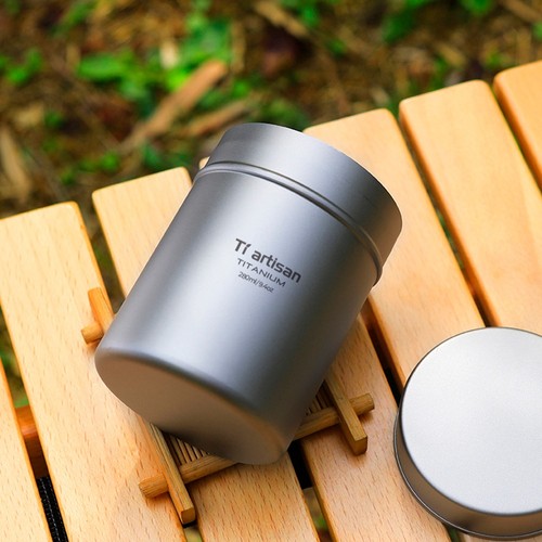 280ml titanium tea tin can - titanium,